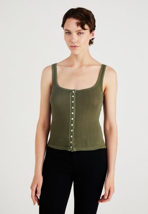Free People END GAME POINTELLE TANK - Top - army