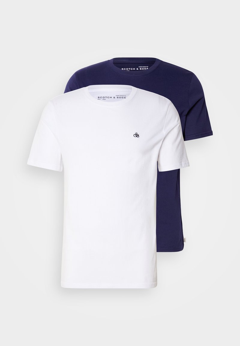 Scotch & Soda T-shirt basic blauw