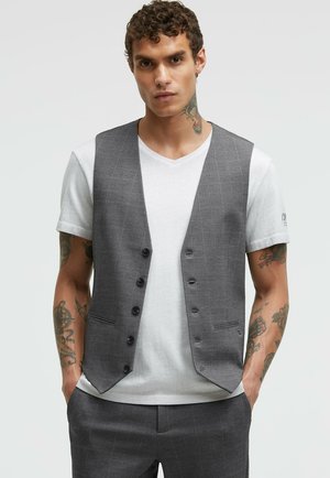 HERRINGBONE - Weste - dark greymelange