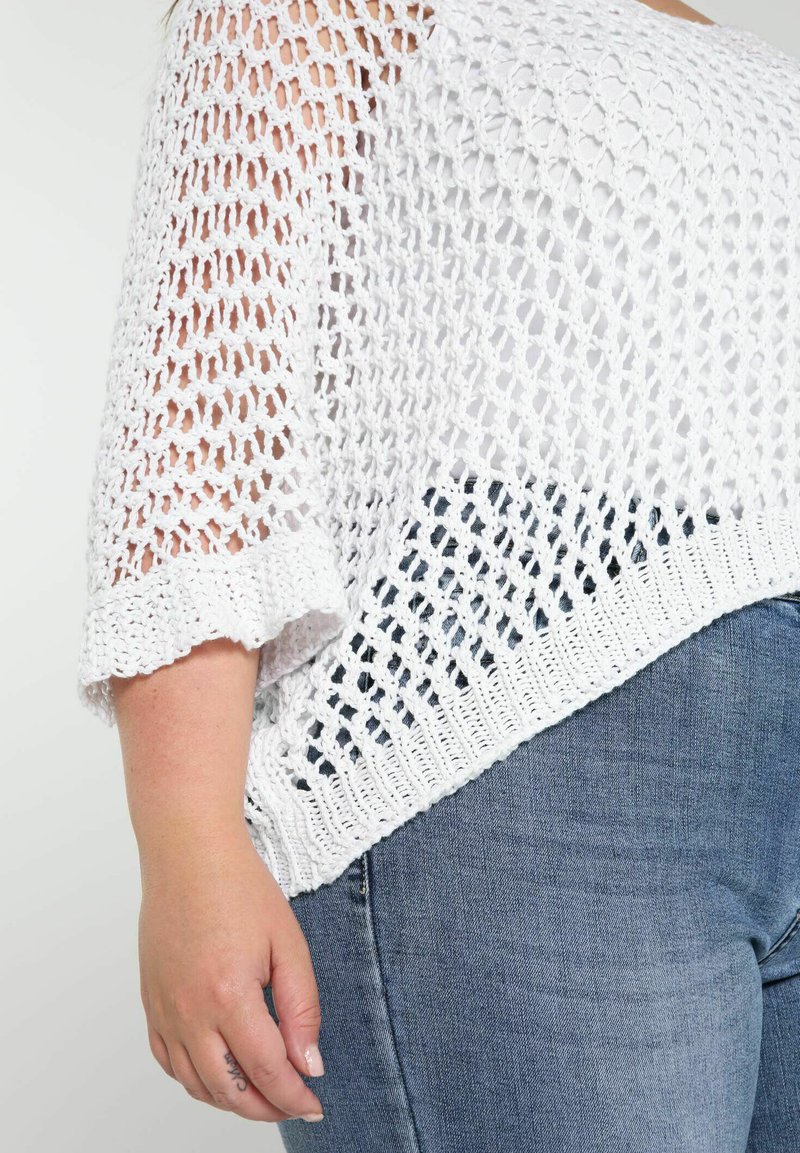 Damen Strickjacken | Paprika Strickpullover white/weiß - NR28236 Damen Strickjacken | Paprika Strickpullover white/weiß - NR28236