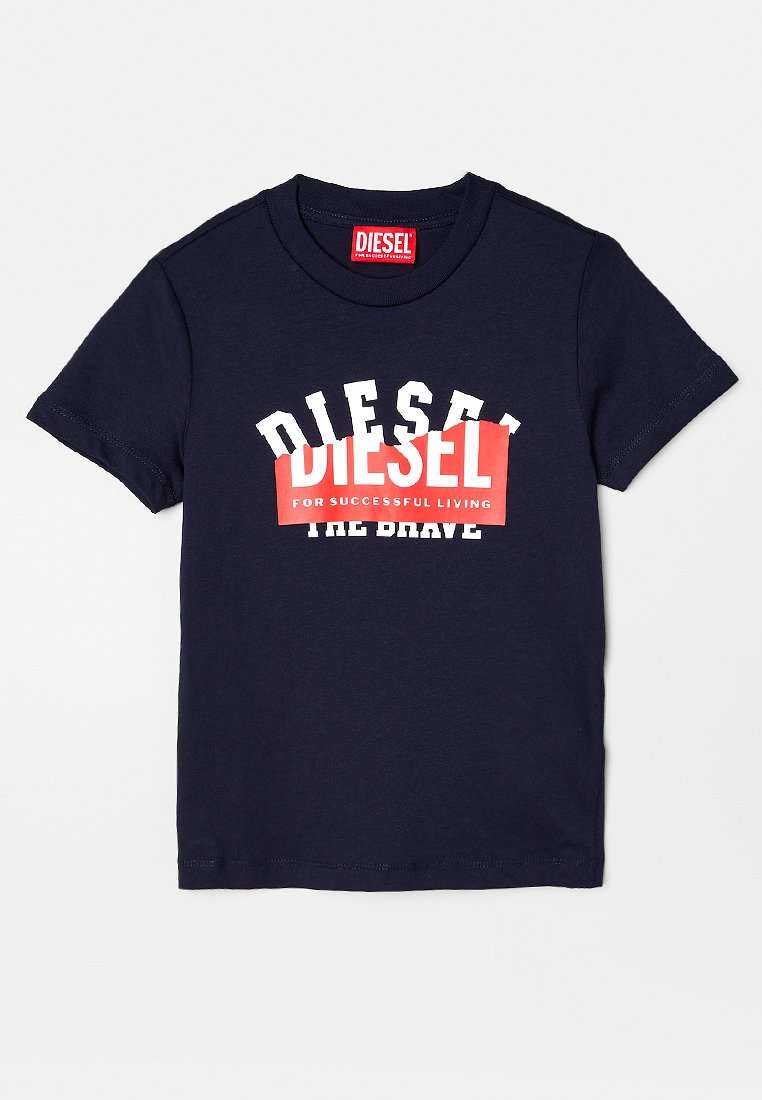 Diesel T-shirt print donkerblauw