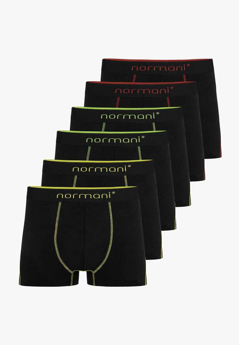 Normani 6 PACK - Kurze Boxershorts - gelb grün rot