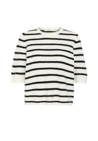 ALPHA - Svetr - ivory black striped
