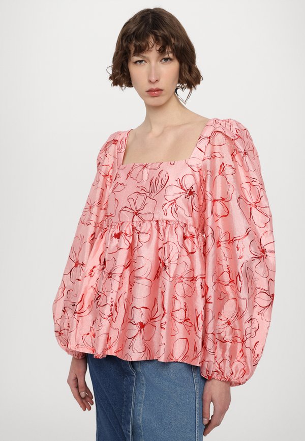 SQUARE NECK LONG SLEEVE  - Blouse - foil foliage4