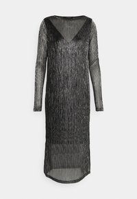 LUPINUSBBMICHEL DRESS - Stickad klänning - black/silver