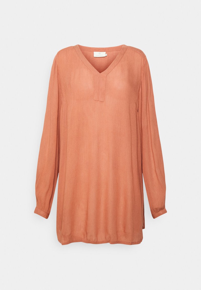 Kaffe KAAMBER V-NECK - Túnica - cedar wood