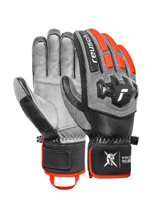 Fingerhandschuh -  blck silver fluo red
