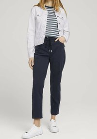TOM TAILOR Tygbyxor - dark blue