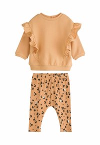 Next COSY SET - Legíny – nohavice - tan brown leopard print