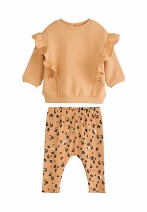 COSY SET - Leggingek - Nadrágok - tan brown leopard print