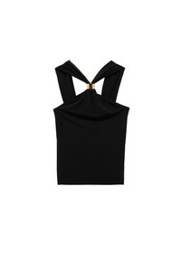 HALTER NECK BLOUSE. - Top - black