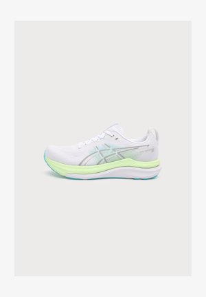 ASICS, GEL-KAYANO 33 - Løbesko til landevejen - white/energy aqua