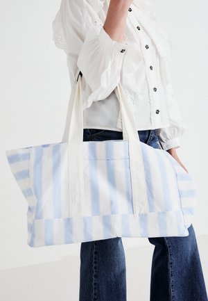 FISHER STRIPE TOTE BAG - Shopping bag - blue