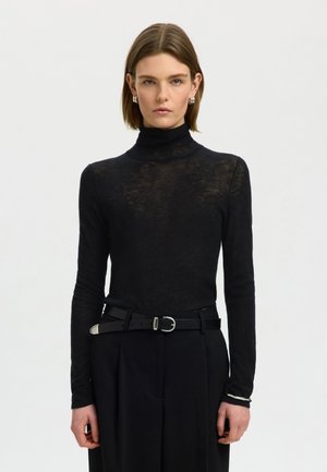 Selected, SLWVENDY ROLL NECK  - Пуловер - black