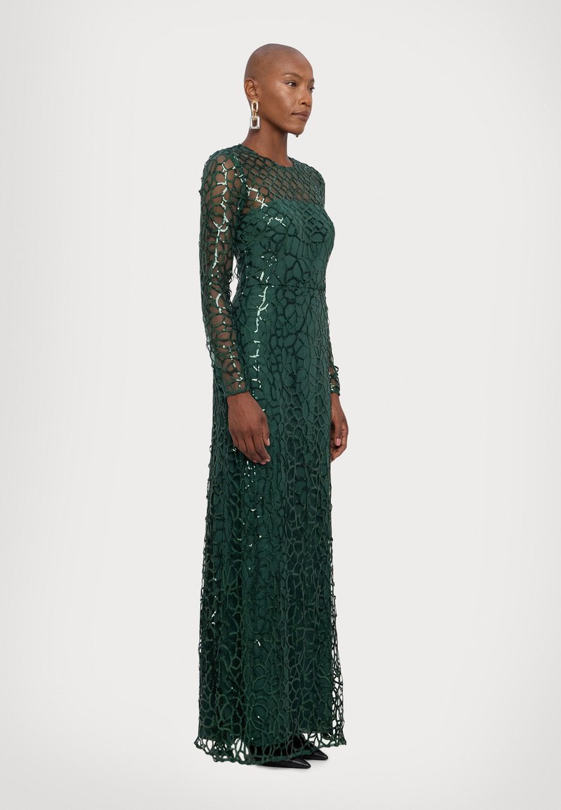 ML Monique Lhuillier AIMEE LONG SLEEVE LONG DRESS - Occasion wear - deep  emerald/green - Zalando