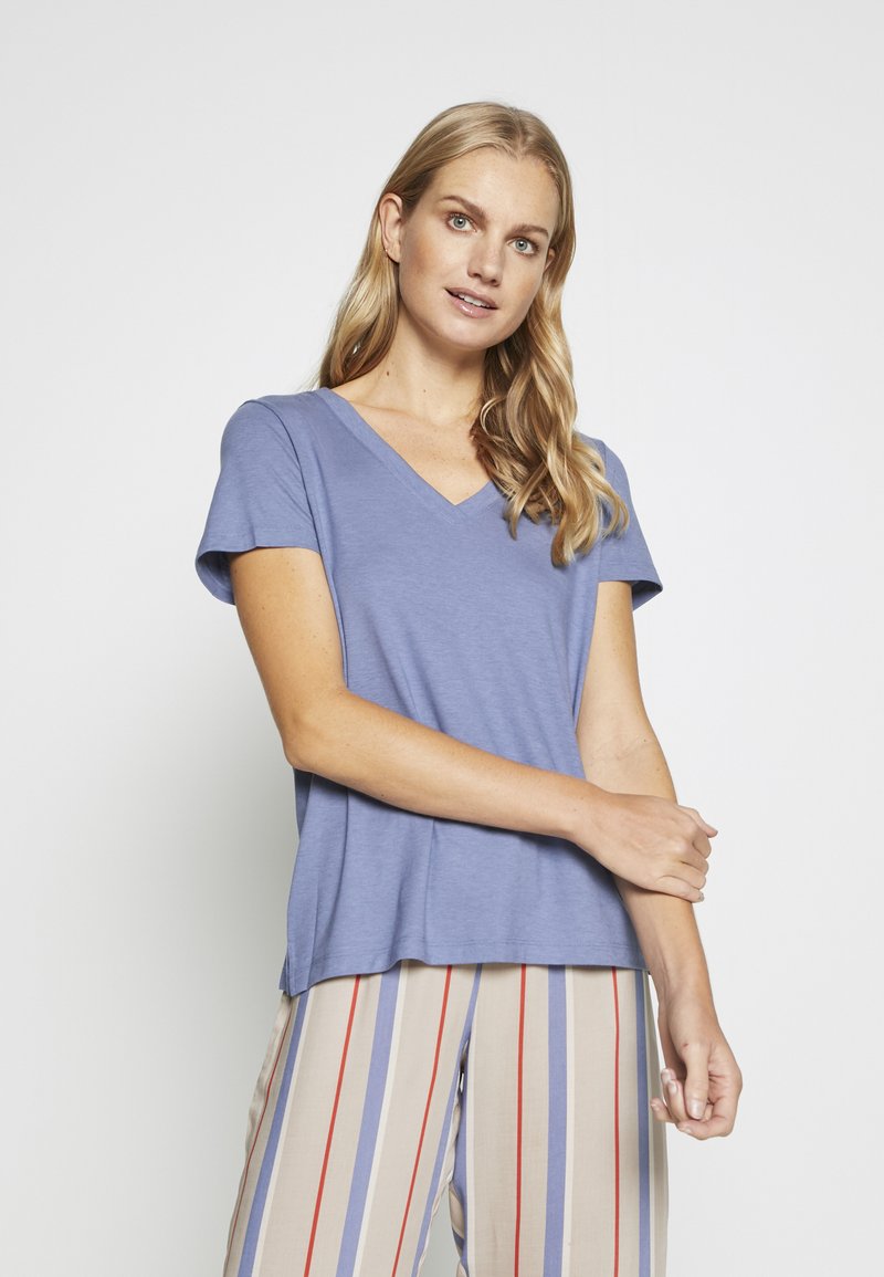 Hanro SLEEP & LOUNGE SHIRT Pyjama top caribbean blue/blue Zalando.ie
