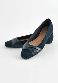 Next FOREVER COMFORTÂ® LEATHER SQUARE TOE BALLERINA SHOES - Balerinke - navy blue