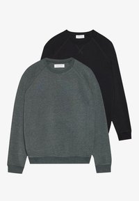 2 PACK - Sportska majica - black/mottled dark grey
