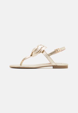 JUDY - T-bar sandals - platin gold