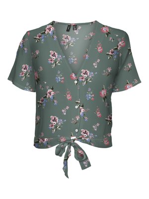 Vero Moda Petite VMEASY SHIRT TIE - Trükipildiga T-särk - laurel wreath