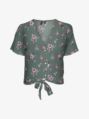 Vero Moda Petite VMEASY SHIRT TIE - Trükipildiga T-särk - laurel wreath