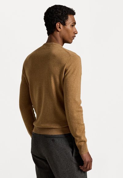 Polo Ralph Lauren WOOL CREWNECK SWEATER - Pullover - latte brown heather