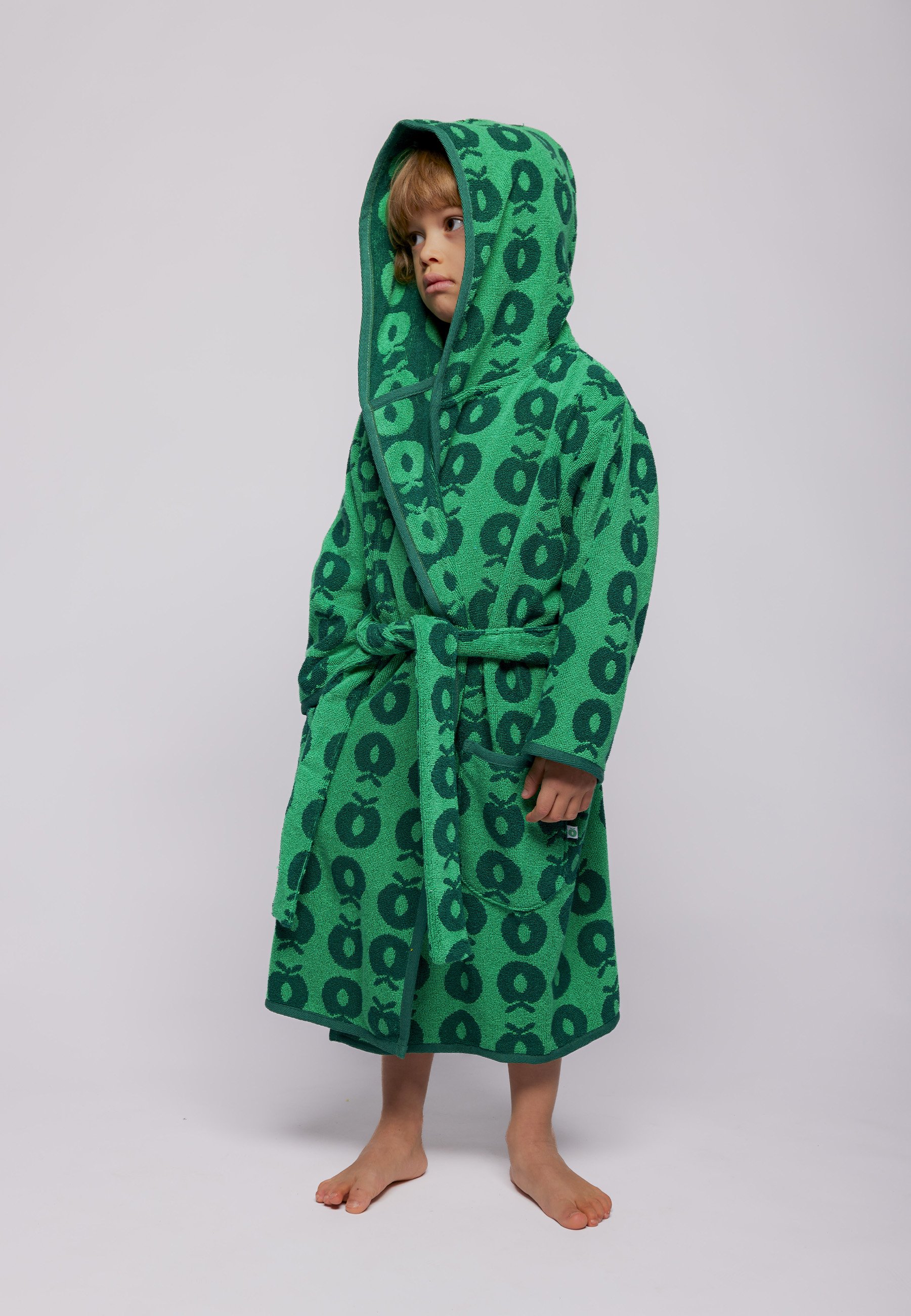 slim fit dress slacks The Traitors Logo Unisex Green Hooded Bathrobe — Vanilla Underground main image 0