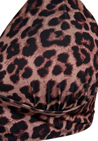 Zizzi GEBLÜMTES MIT BINDEVERSCHLUSS - Bikini-Top - leopard aop