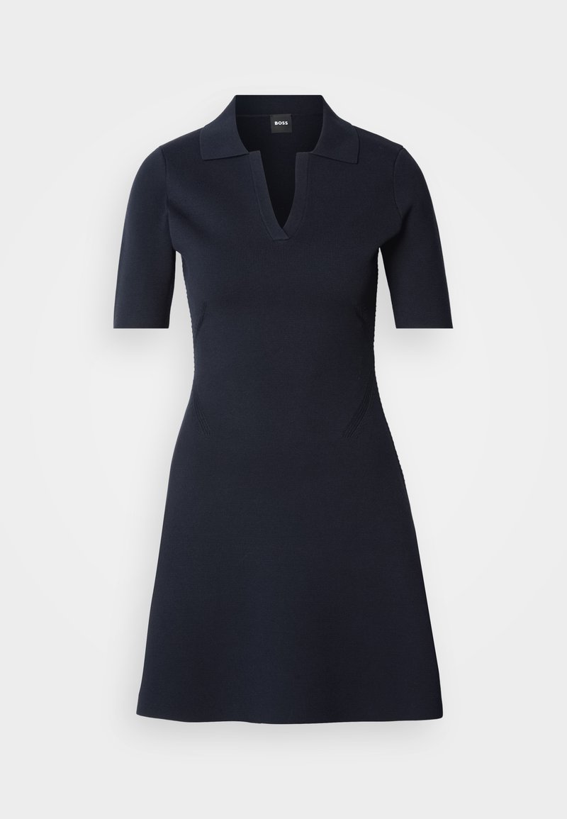 Boss Gebreide jurk donkerblauw Boss Gebreide jurk donkerblauw