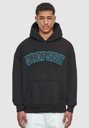 Dropsize HEAVY OUTLINE - Kapuzenpullover - black