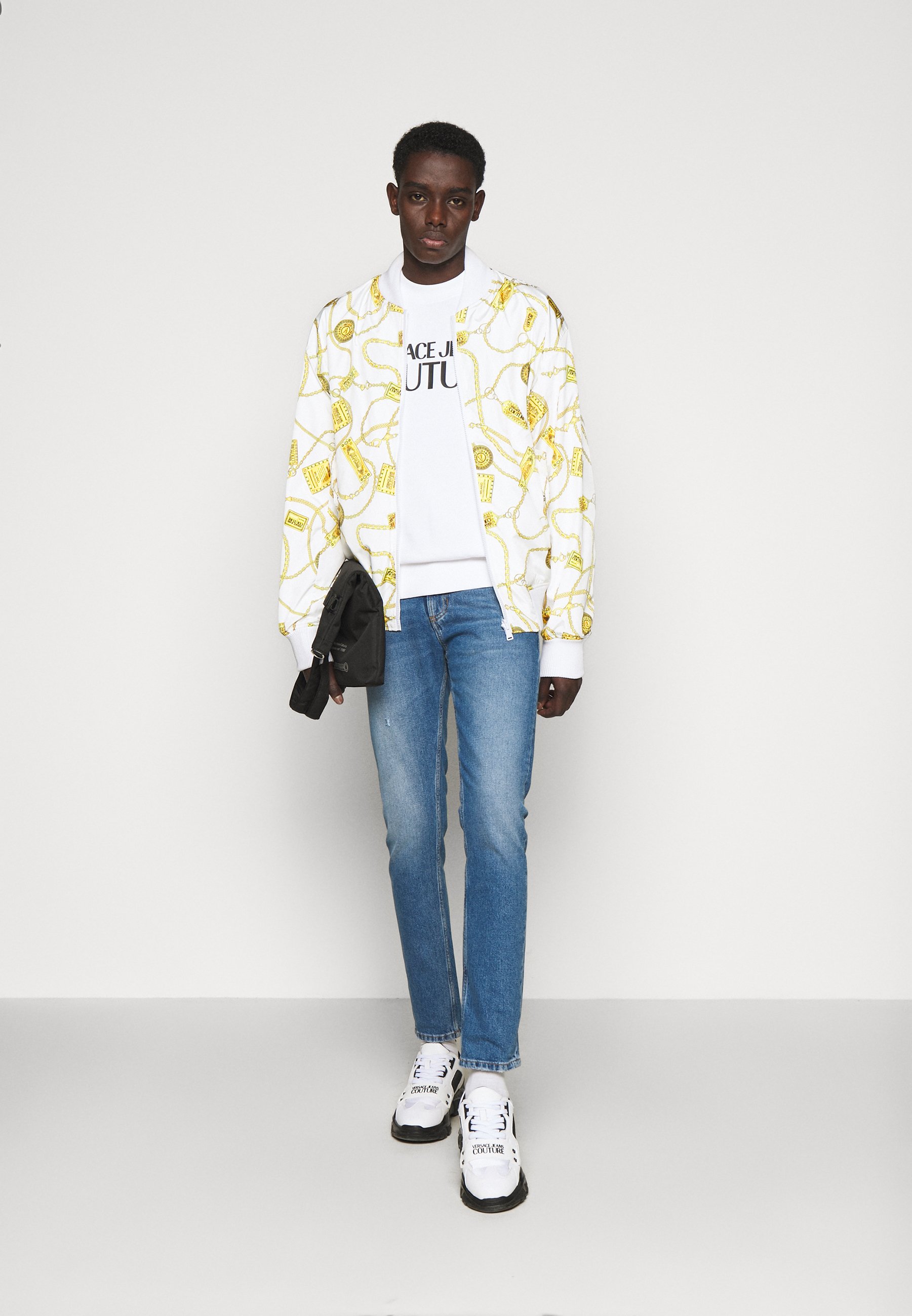 Versace Jeans Couture DRILL - Vaqueros slim fit - light-blue denim/azul  claro - Zalando.es
