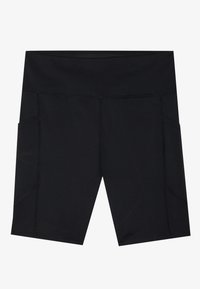 ESSENTIAL HIGH RISE CYCLING SHORTS WITH SIDE POCKETS - Leggings - black