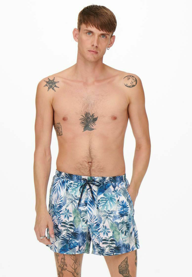 Herren Badehosen | Only & Sons GEMUSTERTE Badeshorts dress blues/blau - EW87284 Herren Badehosen | Only & Sons GEMUSTERTE Badeshorts dress blues/blau - EW87284
