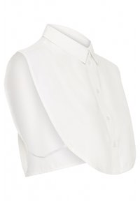 Col blanc détachable avec boutons et sans manches, conçu pour ajouter un effet superposé aux tenues.