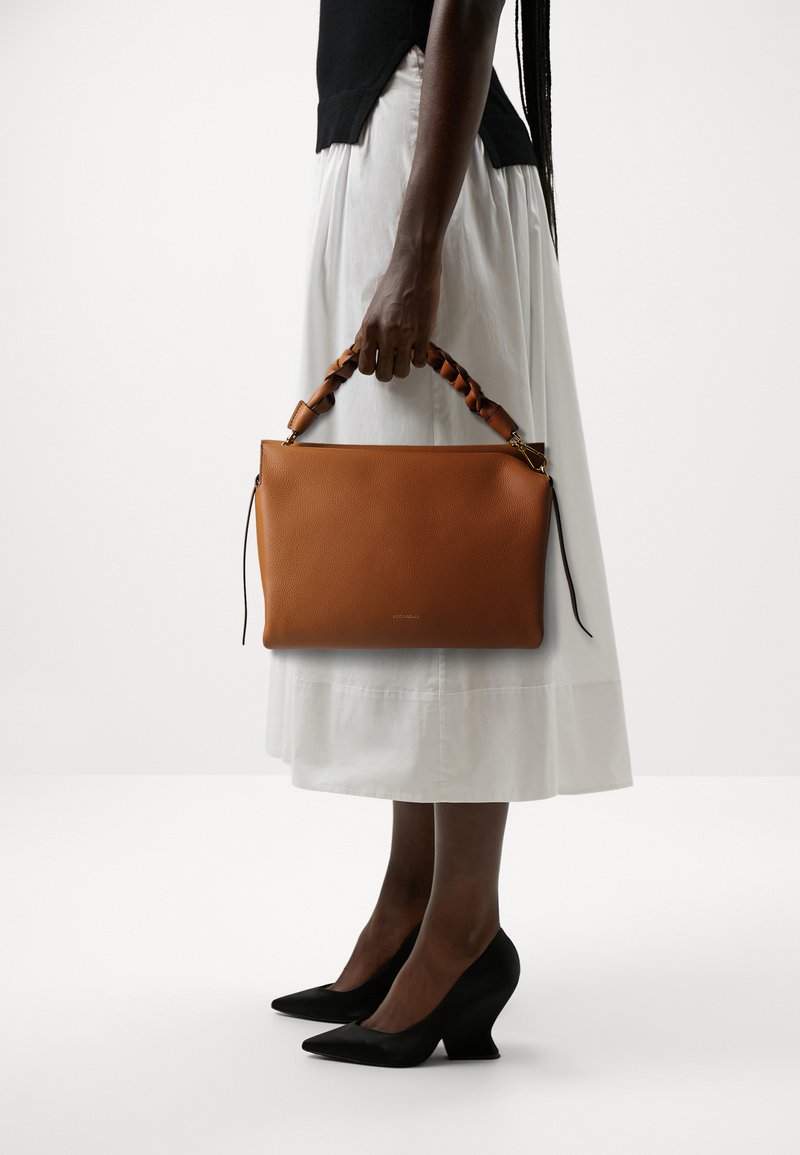 Coccinelle BOHEME GRANA DOUBLE - Borsa a mano - cuir/noir