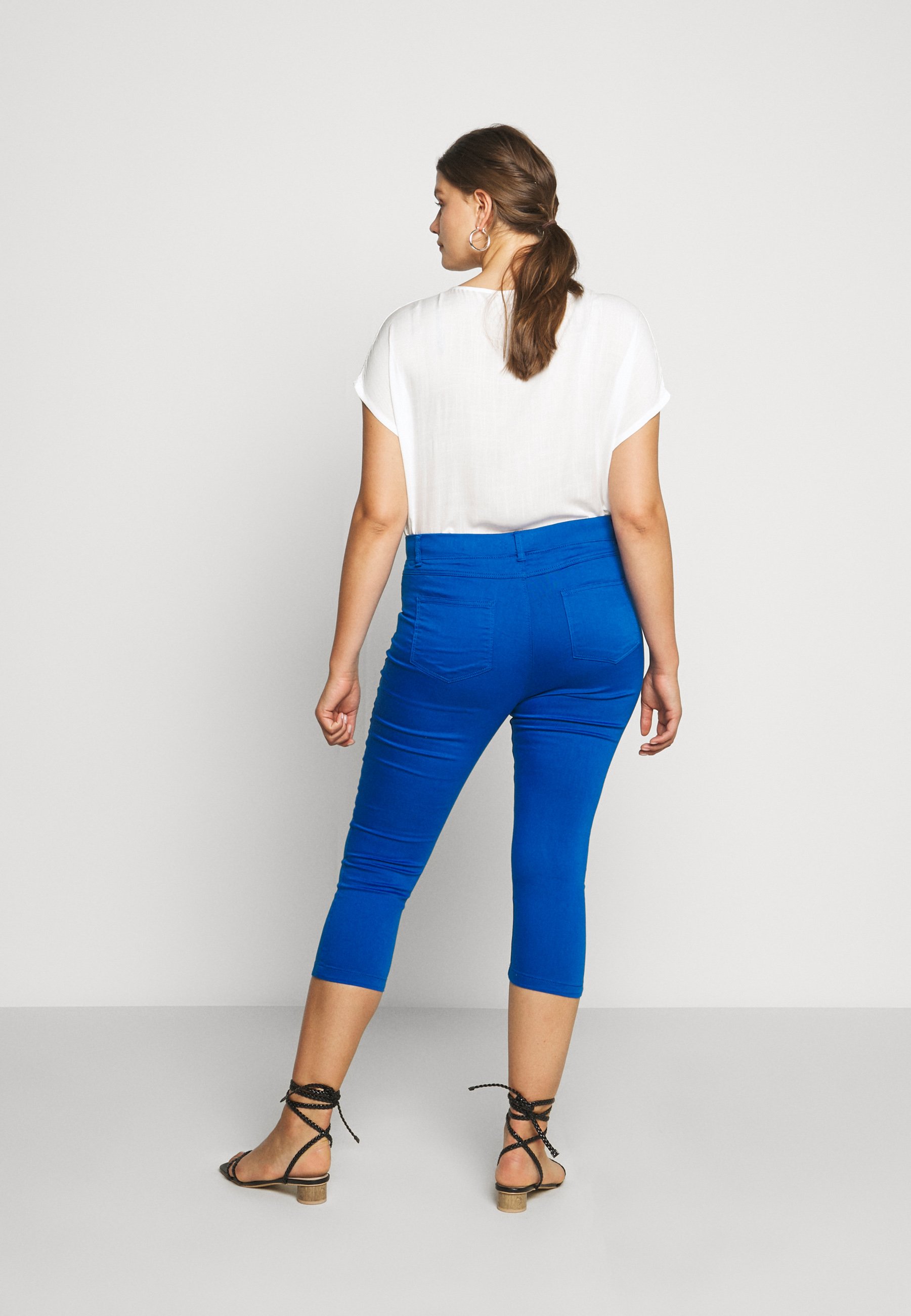 Capsule by Simply Be Amber Crop Jeggings Cobalt, Women's, Size: 22, Blue