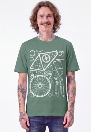 watapparel, FAHRRADTEILE UNISEX - T-Shirt print - green bay