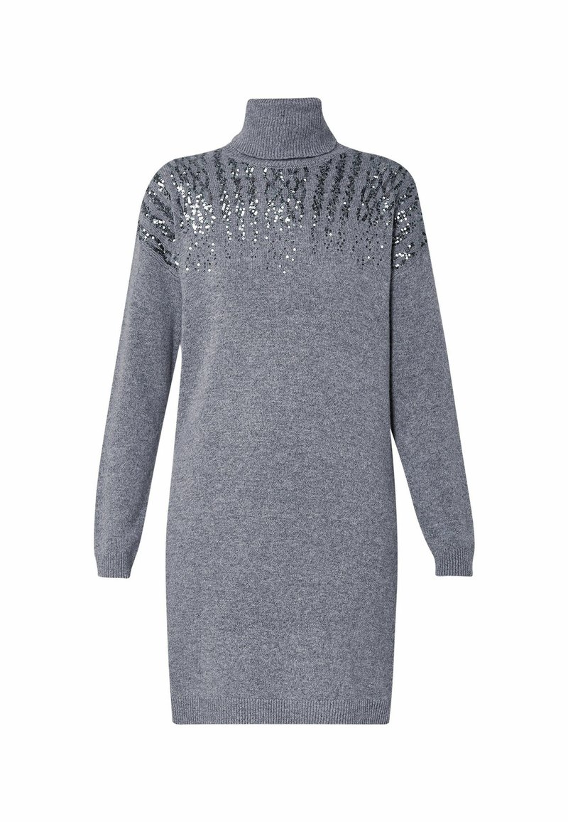 Liu Jo Jeans Gebreide jurk grijs gemêleerd Liu Jo Jeans Gebreide jurk grijs gemêleerd