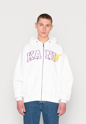 SERIF ZIP HOODIE UNISEX - Zip-up sweatshirt - white