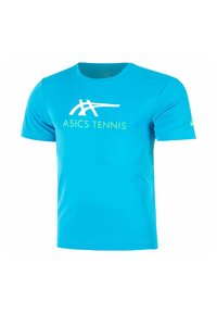 ASICS COURT GRAPHIC - Camiseta estampada - digital aqua brilliant white