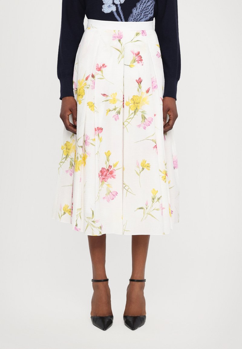 Erdem PLEATED MIDI SKIRT - Rakott szoknya - off-white