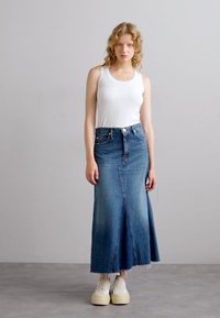 FRAME THE DOROTHY SKIRT - Denimová sukně - 
dark-blue denim