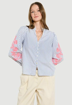 LolaLiza, EMBROIDERED SHIRT EMBROIDERED SHIRT - Button-down blouse - blue pastel