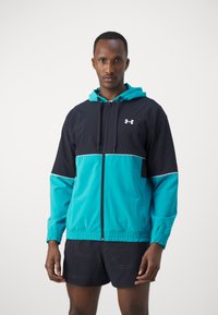 Under Armour ZONE WOVEN - Veste de survêtement - circuit teal/black/white
