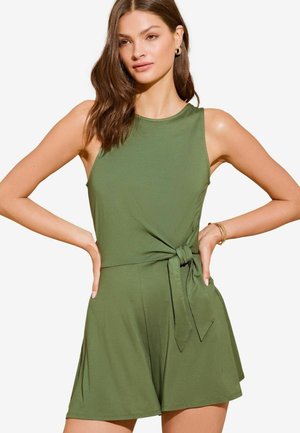 Lipsy SLEEVELESS RACER SIDE REGULAR FIT - Jumpsuit - khaki green