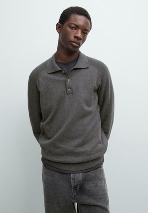 LONG SLEEVE POLO NECK - Trui - dark grey