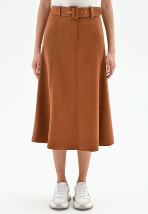 MIDI  - Jupe trapèze - camel beige