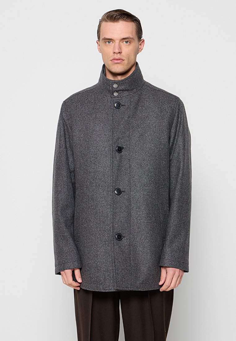 Boss Halflange jas grijs Boss Halflange jas grijs