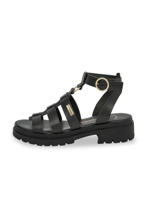 TOBO - Sandalen met plateauzool - black