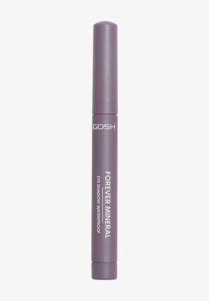 Purple waterproof eye shadow pen with a smooth finish. Features brand name and product type printed in white text on the body.